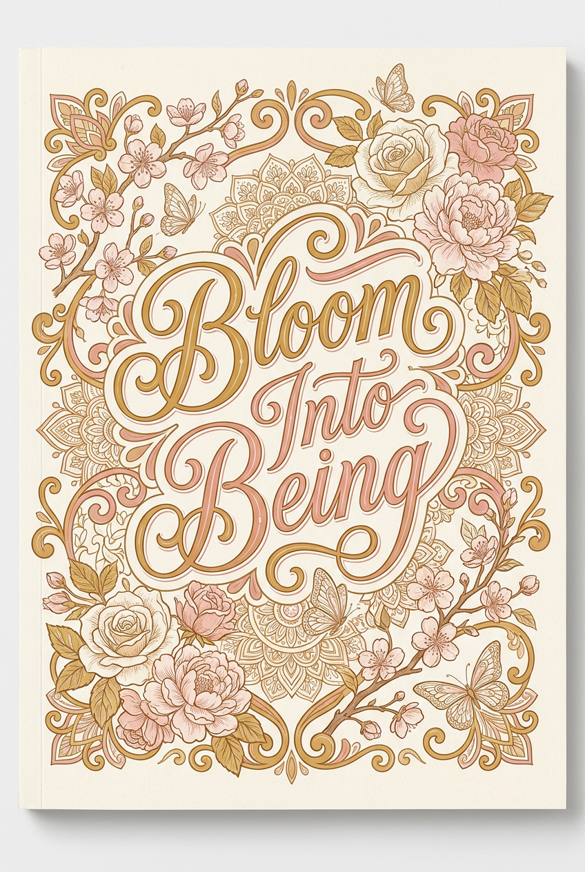 Bloom Into Being inspirational coloring book